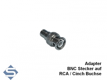 Anschlußadapter BNC-Stecker auf RCA-Buchse