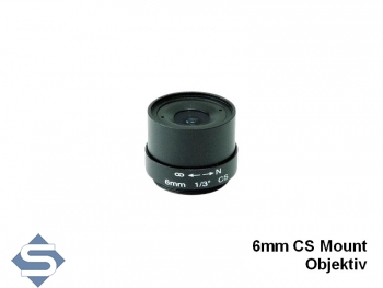Objektiv CS-Mount, 6 mm Brennweite fix