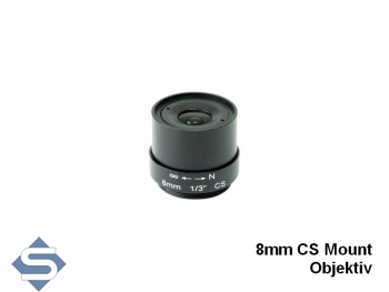Objektiv CS-Mount, 8 mm Brennweite fix