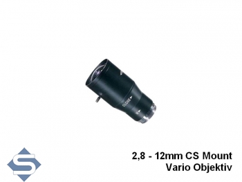 Variofocal Objektiv: Brennweite 2.8-12 mm, CS-Mount, manuell
