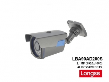 Full HD Überwachungskamera, 2.1MP (1920x1080p), 60m Nachtsicht, 2.8-12mm,  Dualsystem AHD + CCTV, Mod.: LBA90-HD