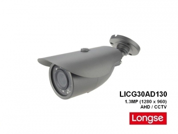HD Überwachungskamera, 1280x960p, 30m Nachtsicht, 6mm Fixfokus, Dualsystem AHD + CCTV (LG36-AD)
