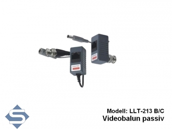 Videobalun 1-Kanal LLT-213B/C - Video + Strom ber CAT.5