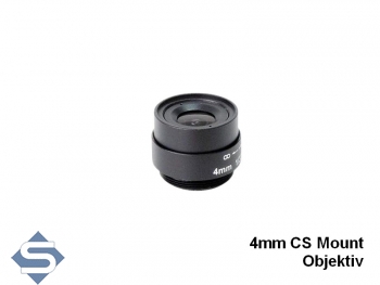 Objektiv CS-Mount, 4 mm Brennweite fix