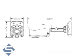 LONGSE LID90AD130, 60m Nachtsicht, 2.8-12mm Objektiv, 1.3MP (1280x960), IP66, AHD/CCTV berwachungskamera