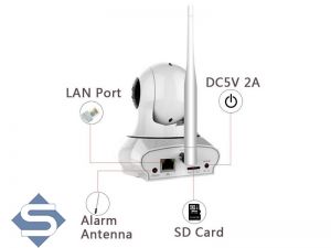 HD IP-Kamera PTZ mit Alarmsensor ONVIF 1280x720 10m IR  (IPTec F70W)