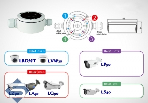 LONGSE Installationsbox / Junction Box maxi fr mittlere und groe berwachungskameras und IP-Kameras