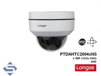 LONGSE PTDAHTC2004xNS, PTZ, 20m Nachtsicht, 4x Zoom: 2.8-12mm Objektiv, 2.1MP (1920x1080p), IP66, AHD berwachungskamera