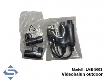 Videobalun 1-Kanal S-TEC-VBOD, Video + Strom ber Netzwerkkabel mit RJ45 Stecker