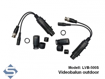 Videobalun 1-Kanal S-TEC-VBOD, Video + Strom ber Netzwerkkabel mit RJ45 Stecker