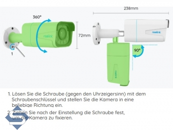 REOLINK RLC-811A, 8MP/4K (3840 x 2160), 30m Infrarot + farbige Nachtsicht, POE, 5x optischer Zoom, 2 Wege Audio, IP67, IP berwachungskamera