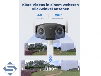 REOLINK DUO 2 WIFI, 180 Panorama Weitwinkel, 8MP/4K (4608 x 1728), 30m IR, Dual Objektiv, 2-Wege Audio, IP66, IP berwachungskamera