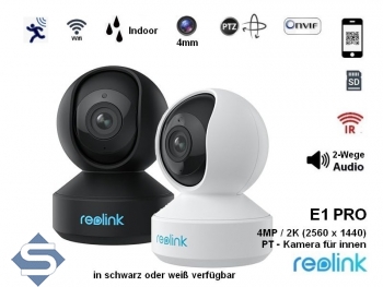 REOLINK E1 Pro, Indoor, 4MP/2K (2560 x 1440), PT 355 / 50, 12m IR, WIFI, 2 Wege Audio, Auto Tracking, IP berwachungskamera