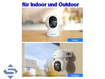 REOLINK E1 Outdoor WIFI, 3-fach opt. Zoom, Dualband-WLAN 2,4/5GHz, Indoor + Outdoor, 5MP (2560x1920), PTZ 355 / 50, 12m Infrarot + farbige Nachtsicht, 2 Wege Audio, Auto Tracking, IP berwachungskamera