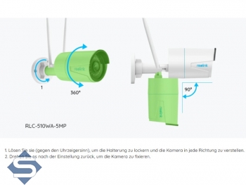 REOLINK RLC-510WA, 5MP (2560 x 1920), 30m Infrarot Nachtsicht, WIFI 2,4GHz/5GHz, 4mm Fixfokus 80, Audio Aufzeichnung, IP67, IP berwachungskamera