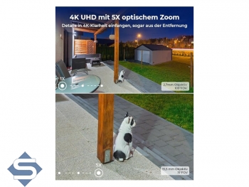 REOLINK RLC-811WA, 8MP/4K (3840 x 2160), 30m Infrarot + farbige Nachtsicht,WIFI 6.0 2.4GHz / 5GHz, 5x optischer Zoom, 2 Wege Audio, IP67, IP berwachungskamera