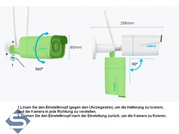 REOLINK RLC-811WA, 8MP/4K (3840 x 2160), 30m Infrarot + farbige Nachtsicht,WIFI 6.0 2.4GHz / 5GHz, 5x optischer Zoom, 2 Wege Audio, IP67, IP berwachungskamera