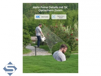 REOLINK E1 Outdoor Pro, 3-fach opt. Zoom, WIFI 6 Dualband-WLAN 2,4/5GHz, Indoor + Outdoor, 4K/8MP (3840 x 2160), PTZ 355 / 50, 12m Infrarot + farbige Nachtsicht, 2 Wege Audio, Auto Tracking, IP berwachungskamera