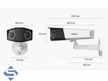 REOLINK DUO 2 POE, 180 Panorama Weitwinkel, 8MP/4K (4608 x 1728), 30m IR, Dual Objektiv, 2-Wege Audio, IP66, IP berwachungskamera