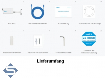 REOLINK RLC-811A, 8MP/4K (3840 x 2160), 30m Infrarot + farbige Nachtsicht, POE, 5x optischer Zoom, 2 Wege Audio, IP67, IP berwachungskamera