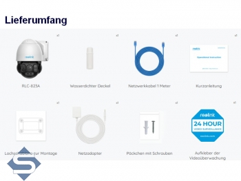 REOLINK RLC-823A 5x POE, 5x opt. Zoom 2,7-13,5mm, IP66 Outdoor, 4K / 8MP (3840 x 2160), PTZ 360 / 90, 60m Infrarot + farbige Nachtsicht, 2 Wege Audio, Auto Tracking, IP berwachungskamera