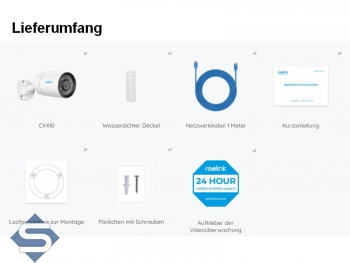 REOLINK CX410 POE, 4MP/2K (2560 x 1440), ColorX Vollfarb-Nachsicht, 4mm Objektiv, 2 Wege Audio, IP67, IP berwachungskamera