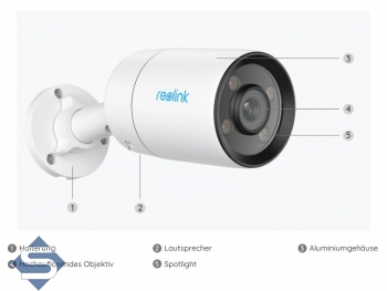REOLINK CX410 POE, 4MP/2K (2560 x 1440), ColorX Vollfarb-Nachsicht, 4mm Objektiv, 2 Wege Audio, IP67, IP berwachungskamera