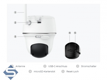 REOLINK ARGUS PT Ultra, WLAN 5/2.4GHz, Akkubetrieben, 8MP/4K (3840 x 2160), 10m IR + 2 Spotlights, 2 Wege Audio, IP64, IP berwachungskamera