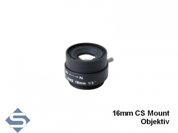Objektiv CS-Mount, 16 mm Brennweite fix