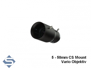 Zoom Objektiv: 5-50 mm, F1.6, CS-Mount, manuell
