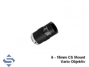 Variofocal Objektiv: Brennweite 6-15 mm, CS-Mount, manuell