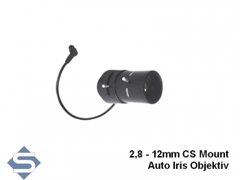 Variofocal Objektiv: Brennw. 2.8-12 mm, CS-Mount, AUTO-IRIS (DC)