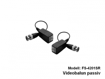 Videobalun 1-Kanal FS-4201SR, Kamerasignal ber 2-Draht Kabel