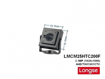 LONGSE LMCM25HTC200F, 3.7mm Objektiv, 2.1MP (1920x1080), Minikamera, AHD/CVI/TVI + CCTV berwachungskamera