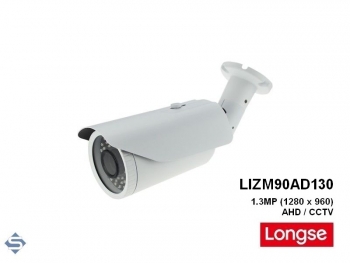 LONGSE LIZM90AD130, 60m Nachtsicht, 2.8-12mm Vario-Objektiv, 1.3MP (1280 x 960), IP66, AHD/CCTV berwachungskamera