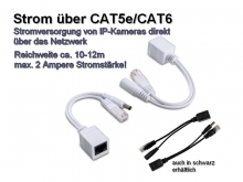 IPTec POE-1PA Strom + Daten ber CAT5e/CAT6, Reichweite ca. 10-15m, 100 Mbps