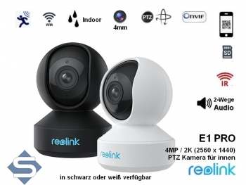 REOLINK E1 Pro, Indoor, 4MP/2K (2560 x 1440), PTZ 355 / 50, 12m IR, WIFI, 2 Wege Audio, Auto Tracking, IP berwachungskamera